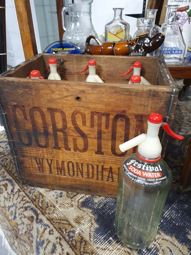 Set of Soda Syphon in crate