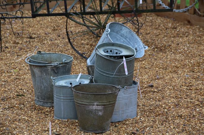 Vintage Mop and Bucket planter